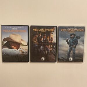 Yellowstone Season 1, 2 & 3 DVDs Television Series Kevin Costner